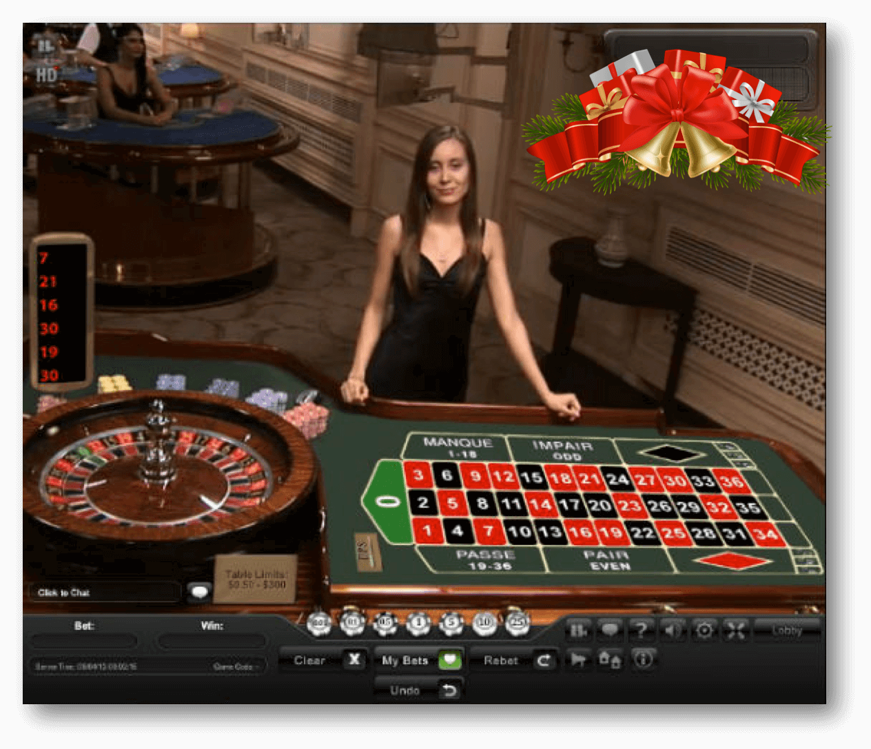 Playtech Christmas Edition Live Roulette 
