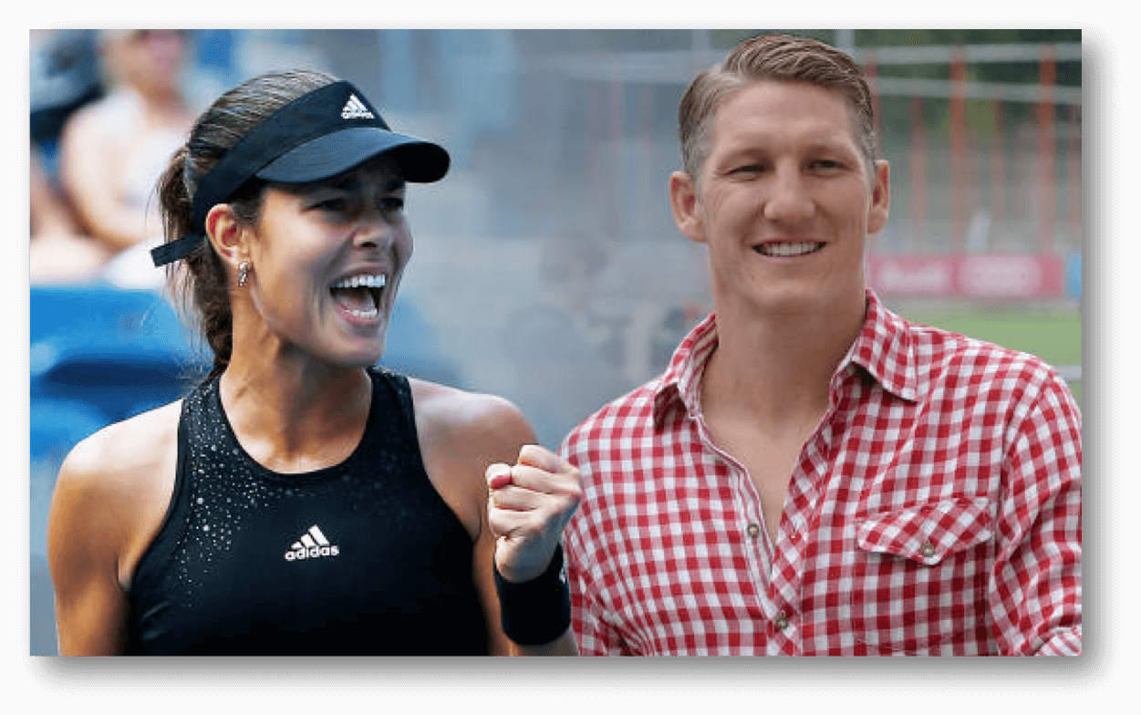 Tennis and football stars love spending time together